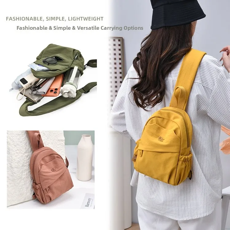 New 2026 Multi-Functional Chest Bag Double Shoulder Bag Versatile Crossbody Bag Single Shoulder Bag Large Capacity Lightweigh...