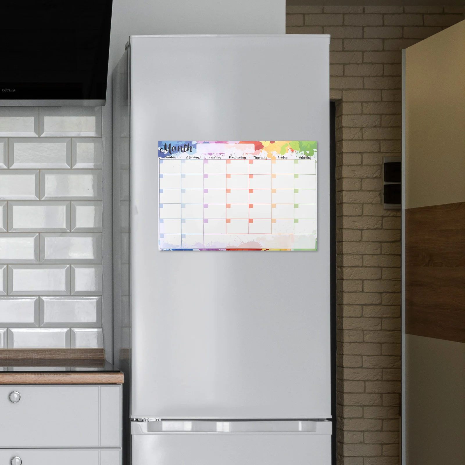 

Magnetic Weekly Planner Whiteboard for Fridge Blank Dry Erase Board Reusable Organizer Small Portable Calendar Home