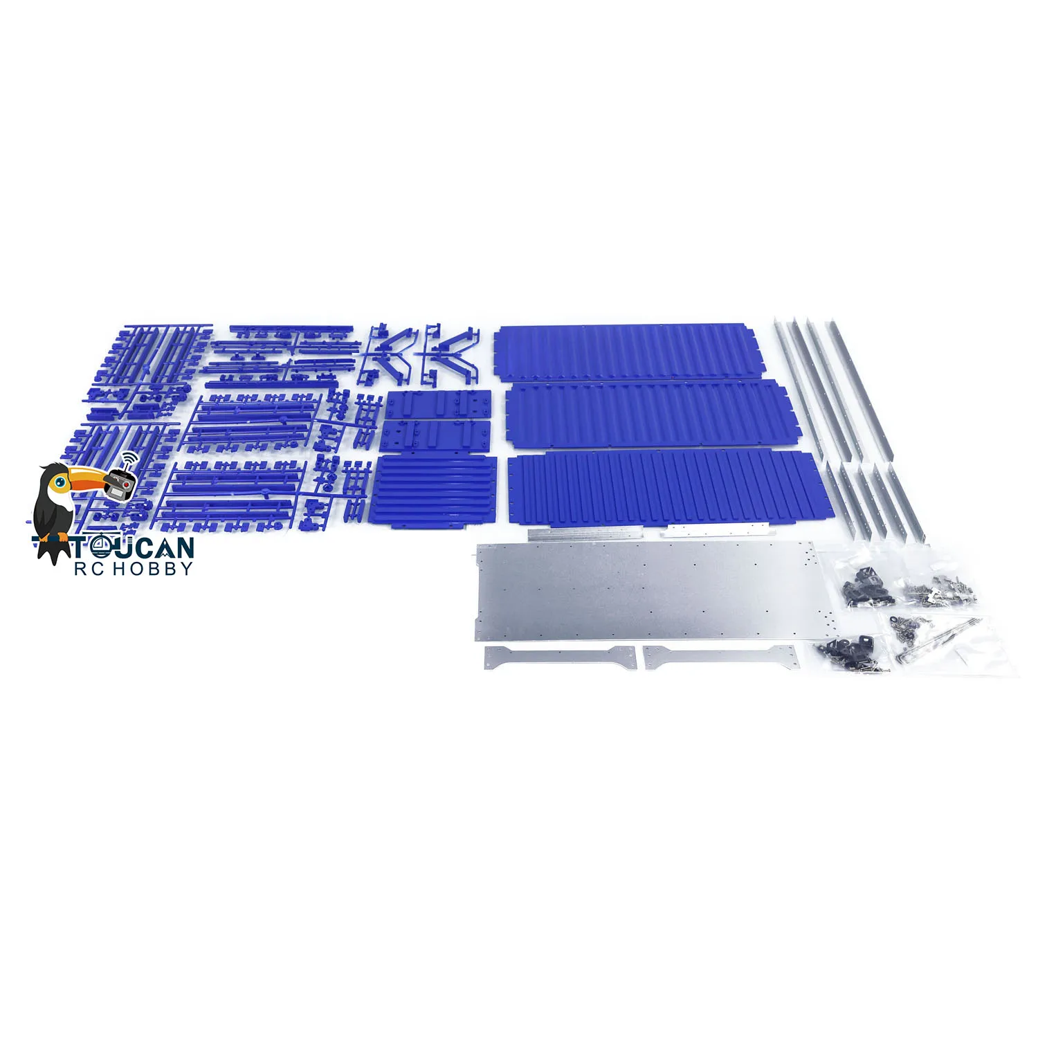 

TOUCAN Unpainted DIY Model 20ft Container Box 1/14 Semi Trailer Tractor Truck for Enthusiasts