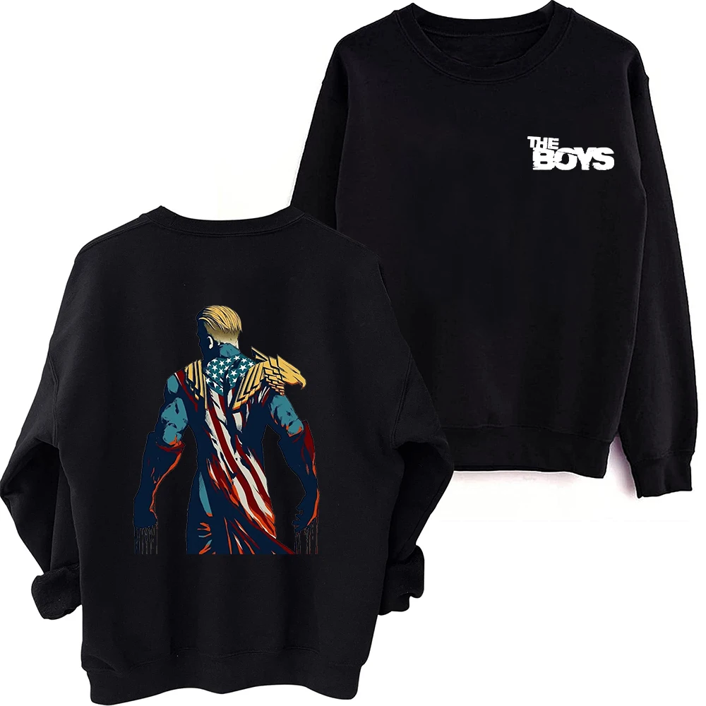 

The Boys Back of Homelander Sweatshirt Harajuku Round Neck Long Sleeve Oversized Hoodie Fans Gift