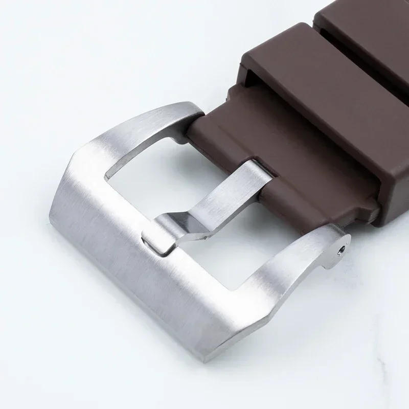 جديد لينة فلوروروبر لينة FKM ساعة مطاطية الفرقة ل بانيراي حزام اكسسوارات ل PAM111/441 الساعات 22 مللي متر 24 مللي متر مع المشبك