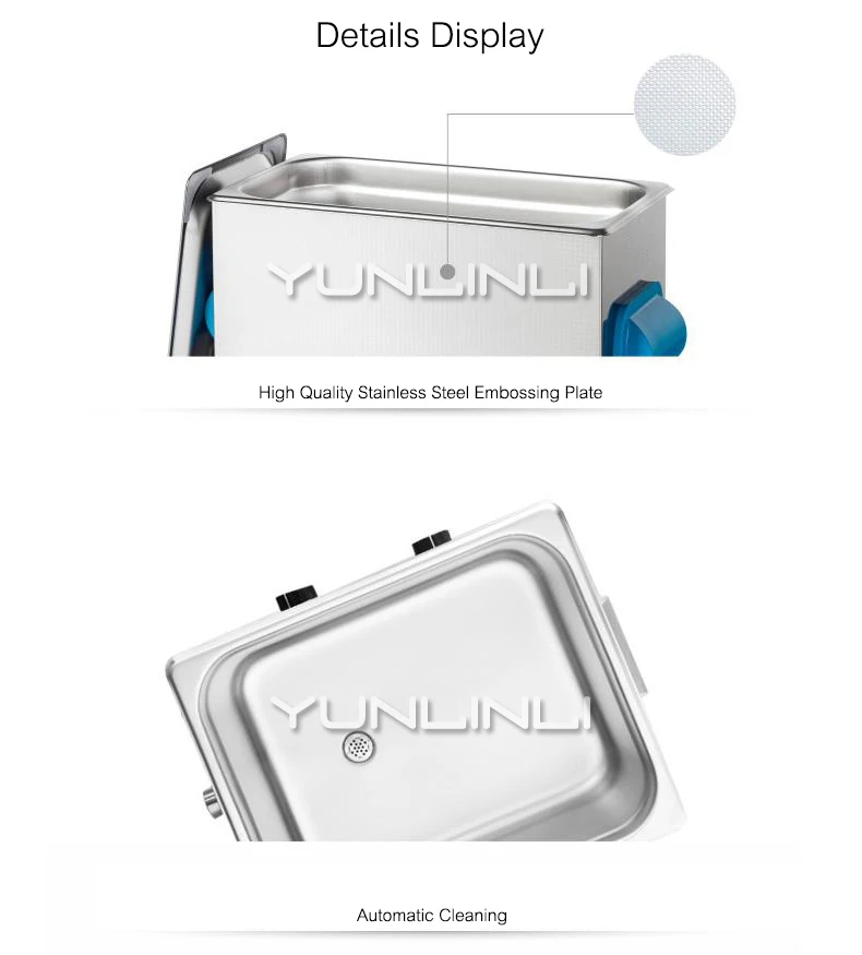 공장 새로운 초음파 청소기 1.3L 디지털 제어 초음파 청소 기계 시계/보석 초음파 세척 장치