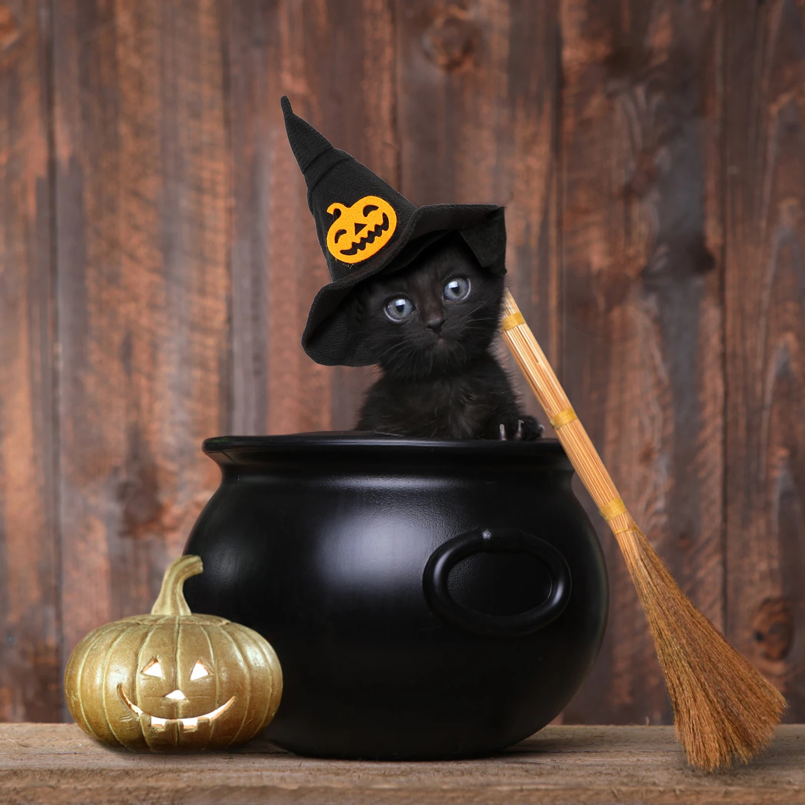 

1Pcs Halloween Pet Hat Pumpkin Design Lightweight Durable Cozy for Festival Party Dog Cat Costume Accessory Halloween Pet Hat