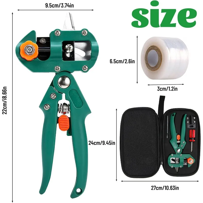 أداة شجيرة البستنة، أداة شجيرة مع شفرتين احتياطية وفيلم زخرفي، تستخدم لتقليم وتقليم أشجار الفاكهة في الحديقة