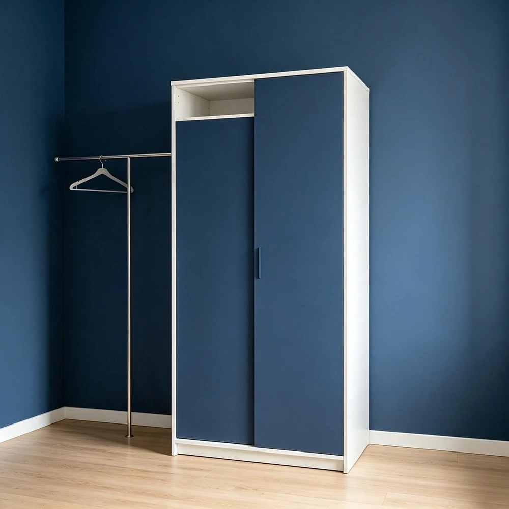 Matte Solid Dark Blue Peel & Stick Wallpaper, Waterproof Contact Paper for Cabinet Wall Furniture DIY Renovation