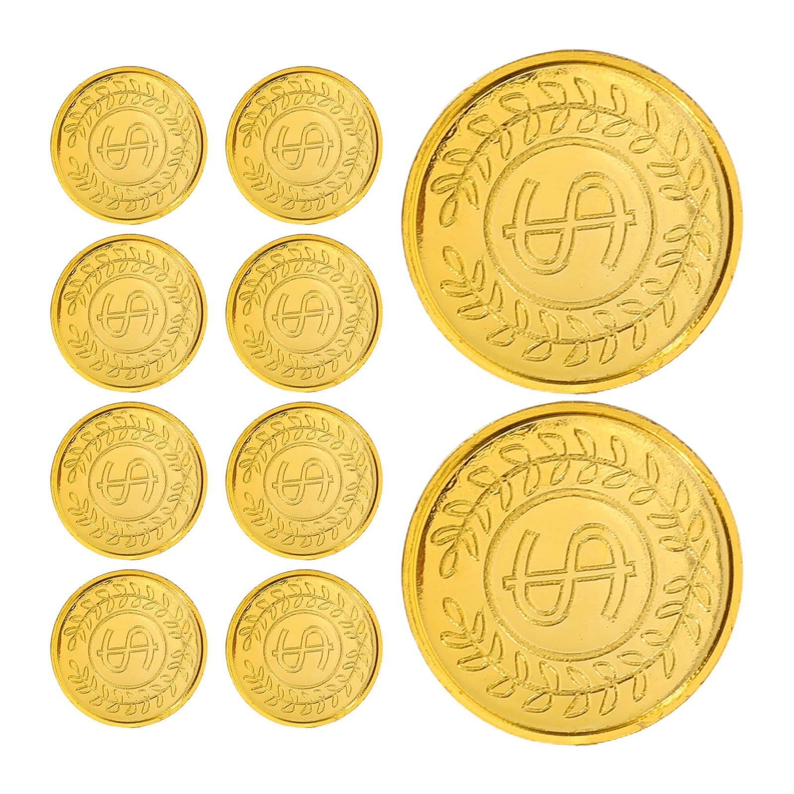 

200Pcs Pirate Golden Coins Plastic Pretend Play Treasure Hunt Party Favor Supplies Classroom Rewards Gold Money
