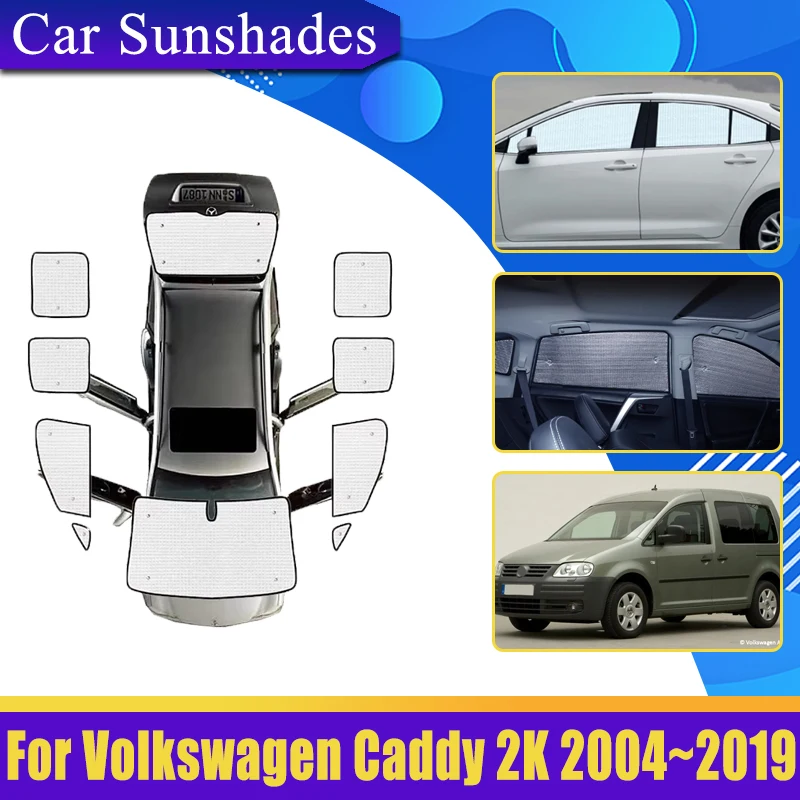 

Солнцезащитный козырек с полным покрытием для VW Volkswagen Caddy Maxi 2K MK3 2004 ~ 2019 автомобильные чехлы солнцезащитный козырек с защитой от УФ-лучей, аксессуары для конфиденциальности