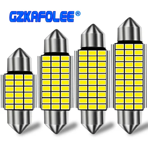 1x C10W C5W LED Canbus festón 31mm 36mm 39mm 42mm para bombilla de coche luz de lectura Interior lámpara de placa de matrícula blanco Error libre