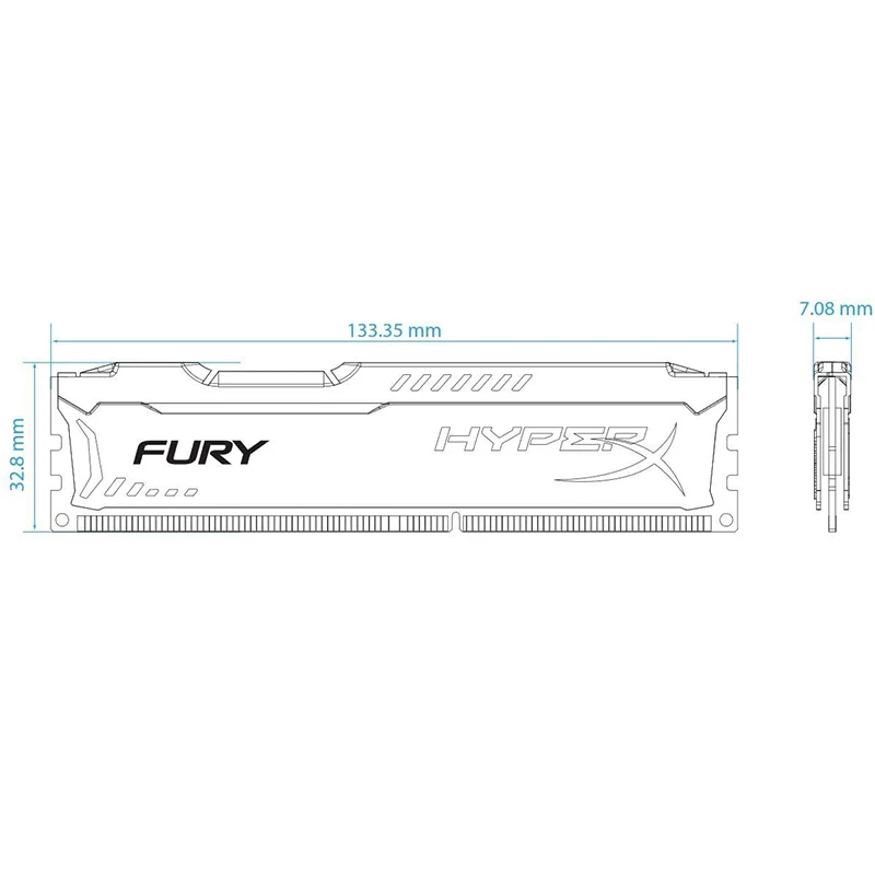 Imagem -06 - Kit Módulo de Memória Hyperx Fury Ram Desktop pc Ddr3 8gb 16gb 2x4gb 2x8gb 1866mhz 1600mhz 1333mhz 240 Pinos 1.5v Dimm