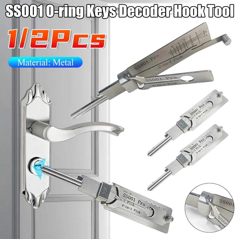 

Stainless Steel Precision Tool SS001 O-ring Pickup Kit Hook Tool Maintenance Repair Kit Key Decoder Only for Straight Groove