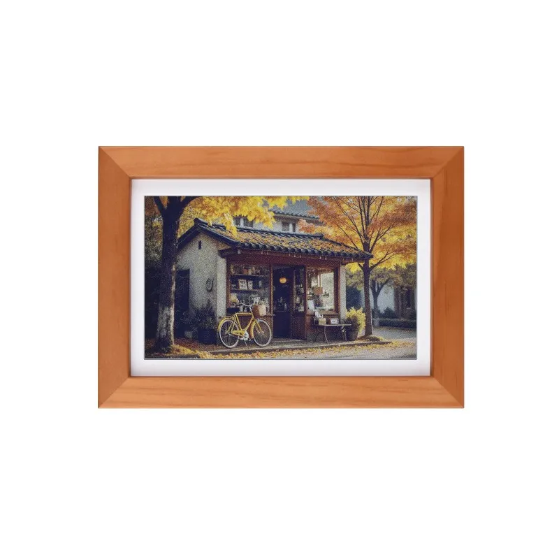 RPi-Zero-PhotoPainter,7.3inch E6 Full Color E-Paper With Solid Wood Photo Frame For Raspberry Pi Zero,Ultra-long Standby,800×480