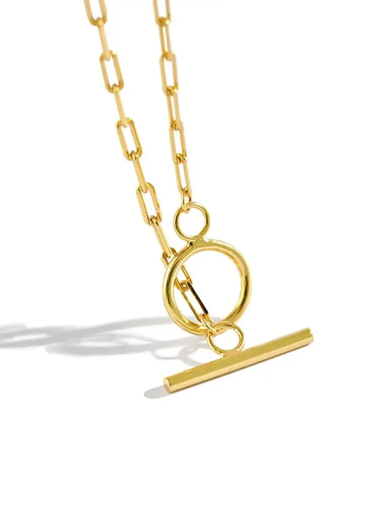 ANDYWEN 925 Sterling Silver Gold Horoscope Chain Round Line locker Choker Necklace 2020 Rock Punk Fashion Fine Luxury Jewelry — zdjęcie 2