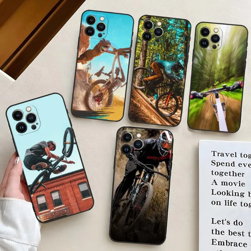 Bicycle Bike Sport Phone Case For Iphone 15 Pro Max 14 Mini 13 12 11 X Xr Xs 6 15 7 8 Plus Back Cover