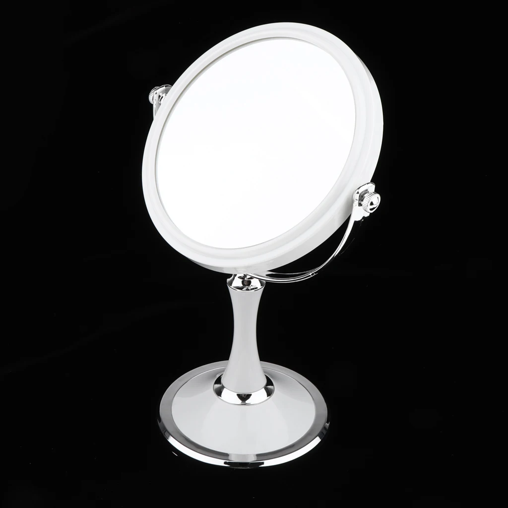 Double Sided Pedestal Mirror Stand  Shaving Mirror with 1X/3X Magnification - Portable -Standing Mirror for Travel, Tabletop