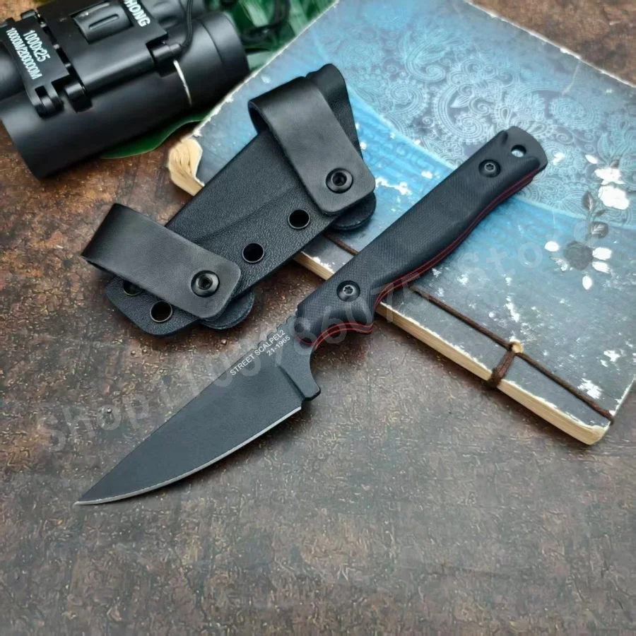 

Черный нож с фиксированным лезвием TO.PS - 8Cr13Mov Blade G10, портативный уличный нож для инструментов, оснащенный охотничьим ножом