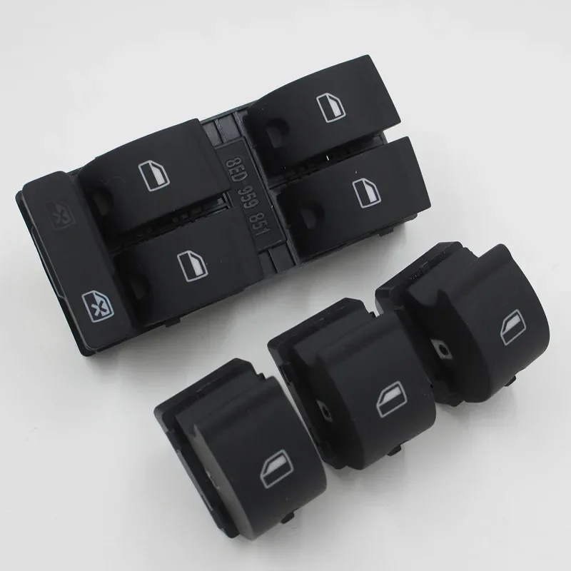 4 PIECES high quality  Window Switches Master Electric Power Passenger Switch Panel Fit for Audi A4 B6 B7