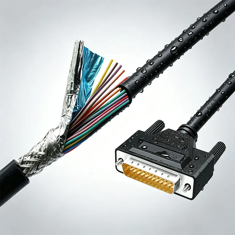 25pin Pure Copper Double Shield Parallel Port Data Transmission Cable DB25 Male to Female Connector Extension Cable 0.5-10M Wire