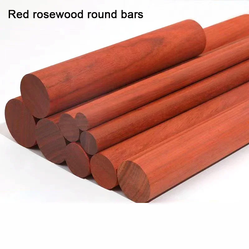 خشب الورد الأحمر الأفريقي الماهوجني قضيب مستدير من الخشب الصلب مقبض سكين ذاتي الصنع مواد يدوية #2