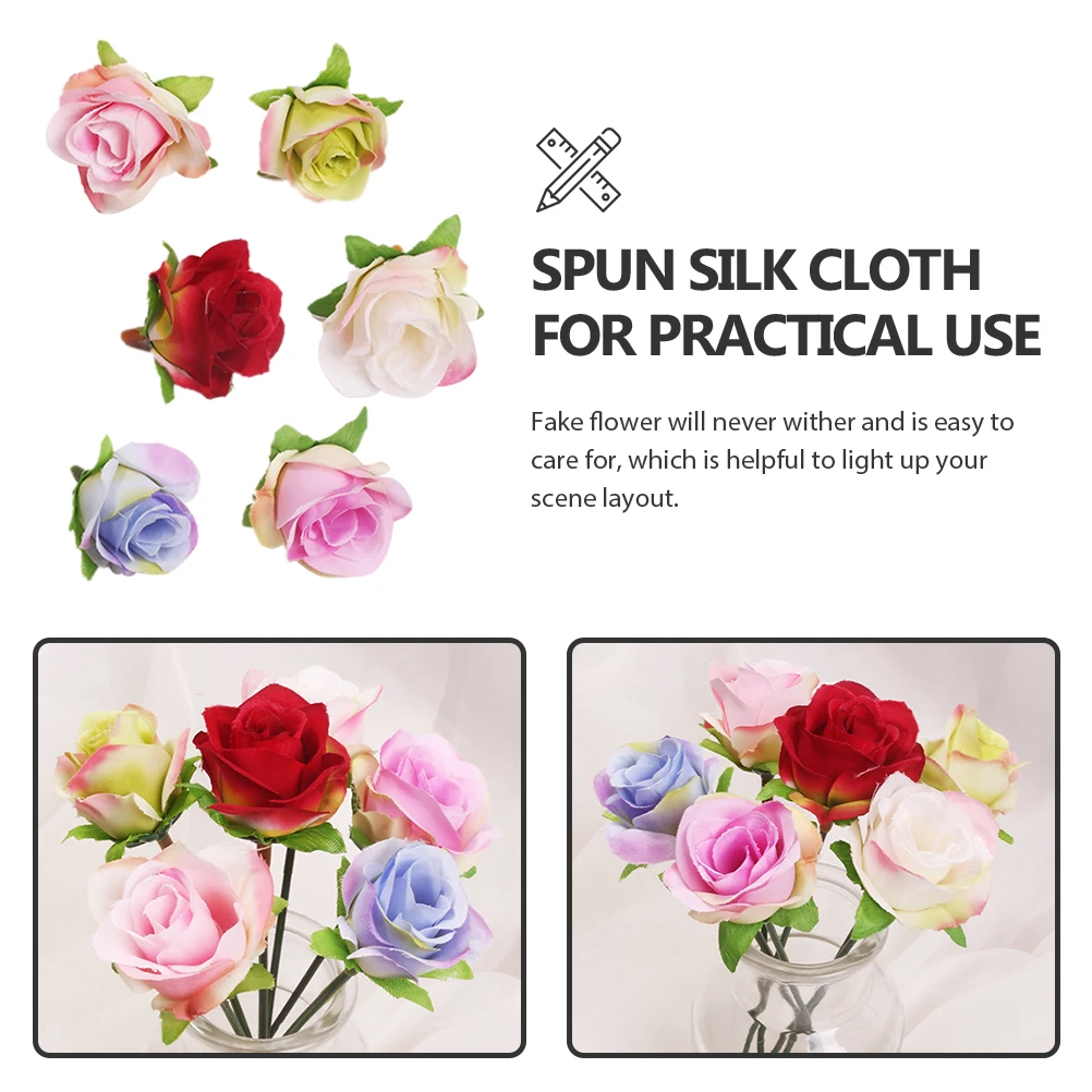 

Botanical Rose Headdress Decorative Artificial Flower Heads Flowers for Decoration Fake Roses