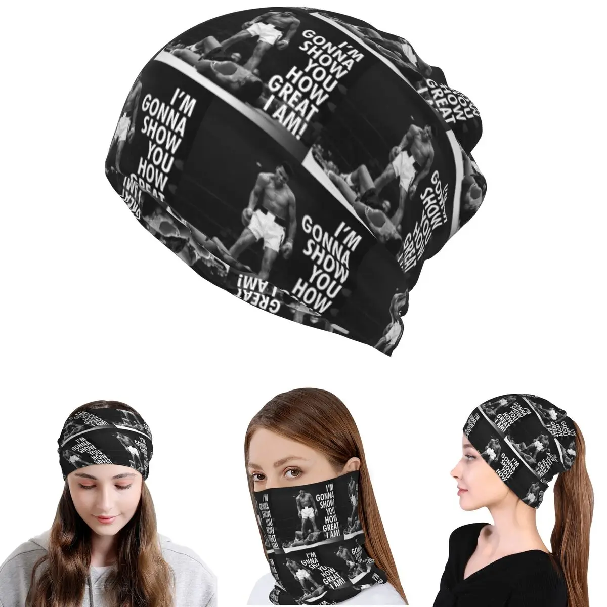 

I'm Gonna Show You How Great I Am Bandana Neck Cover Wrap Mask Scarf Warm Face Mask Beanies Hat for Men Women Adult Breathable