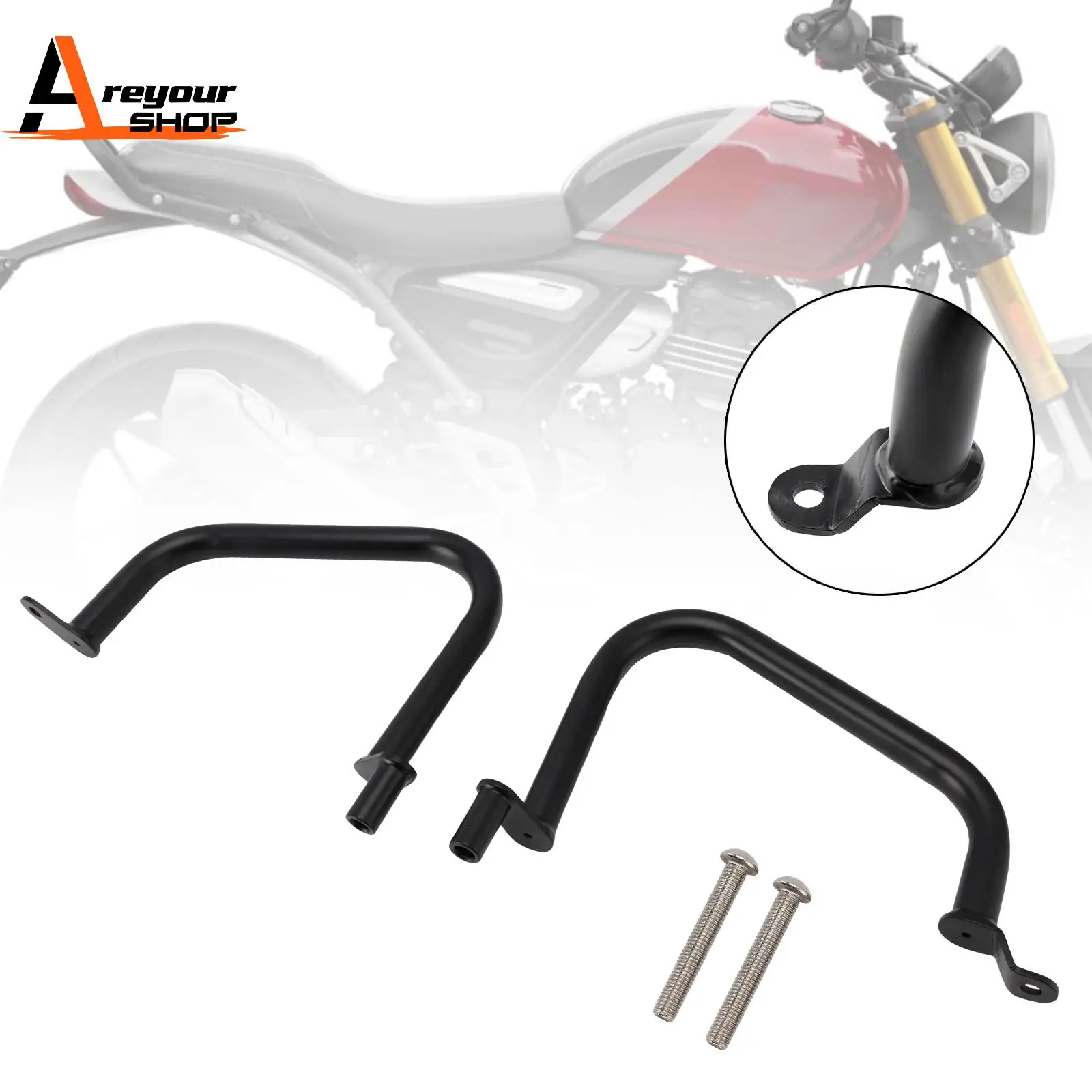 

Engine Guard Frame Anti-Crash Bumper Protector For Scrambler 400X 2023 2024 2025