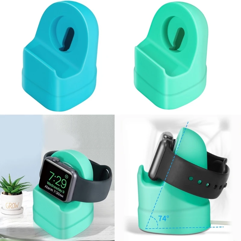 Soporte escritorio para reloj inteligente, accesorio silicona para IOS SE2 7 6 5 4 3 2 1