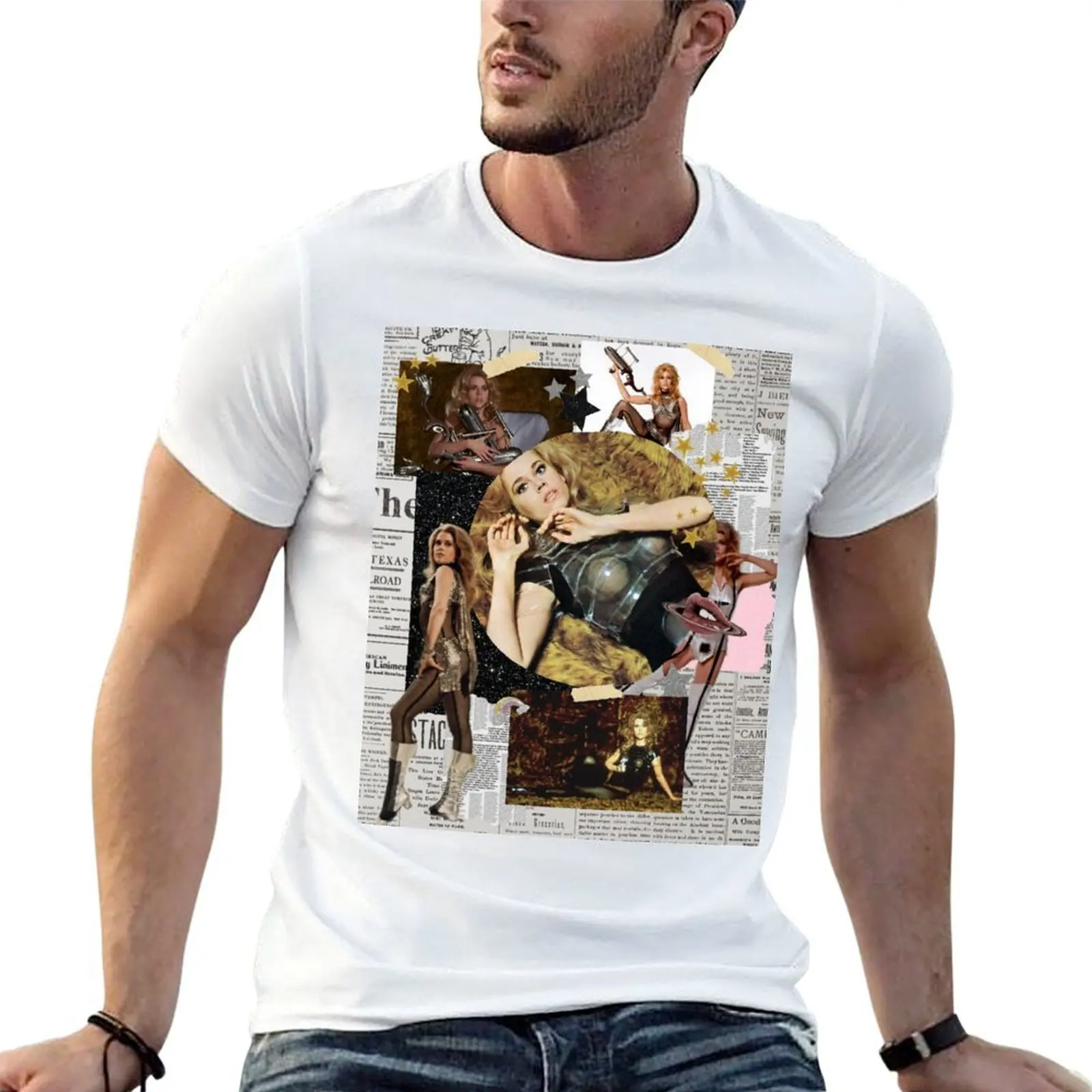 

for T-Shirt 100 t percent Collage graphic t man man funny shirt shirts cotton shirt for man t Barbarella casual