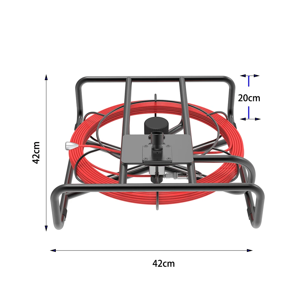 512Hz Self-leveling 10.1inch 23mm Pushrod 7.5mm Fiber Glass Pipe Sewer Manhole Inspection  System with Meter Counter