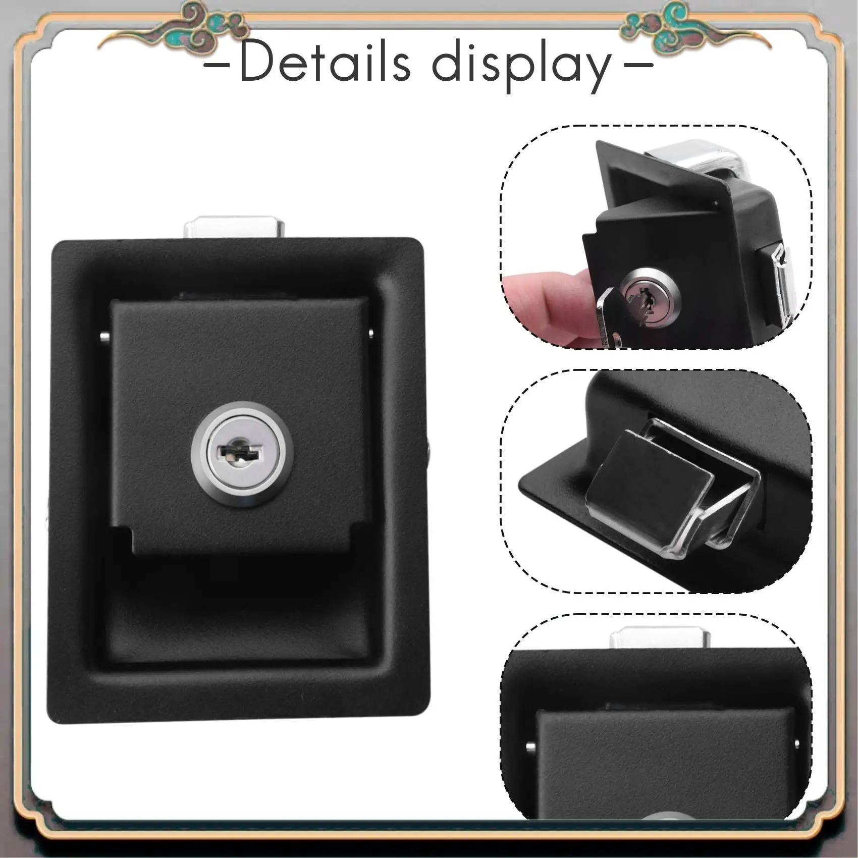 

Reliable-Rv Car Paddle Entry Door Lock Latch Handle Knob Camper-Trailer Pull Type Panel Door Lock