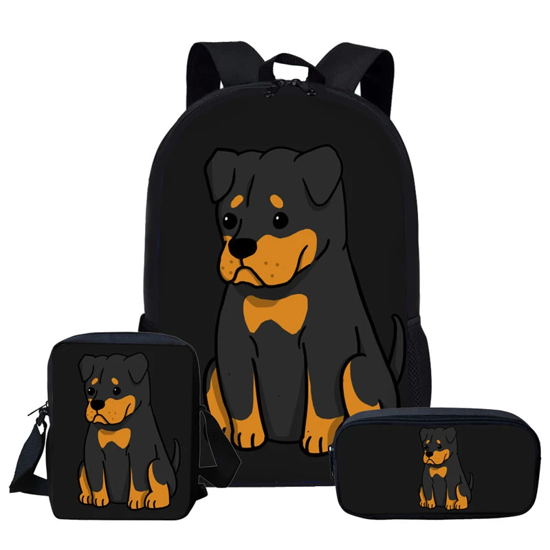 

Rottweiler 3pcs Boys School Bags Sets Kids Shoulder Bag for Girl Large Capacity Backpack Student School Backpack Kids Pencil Bag