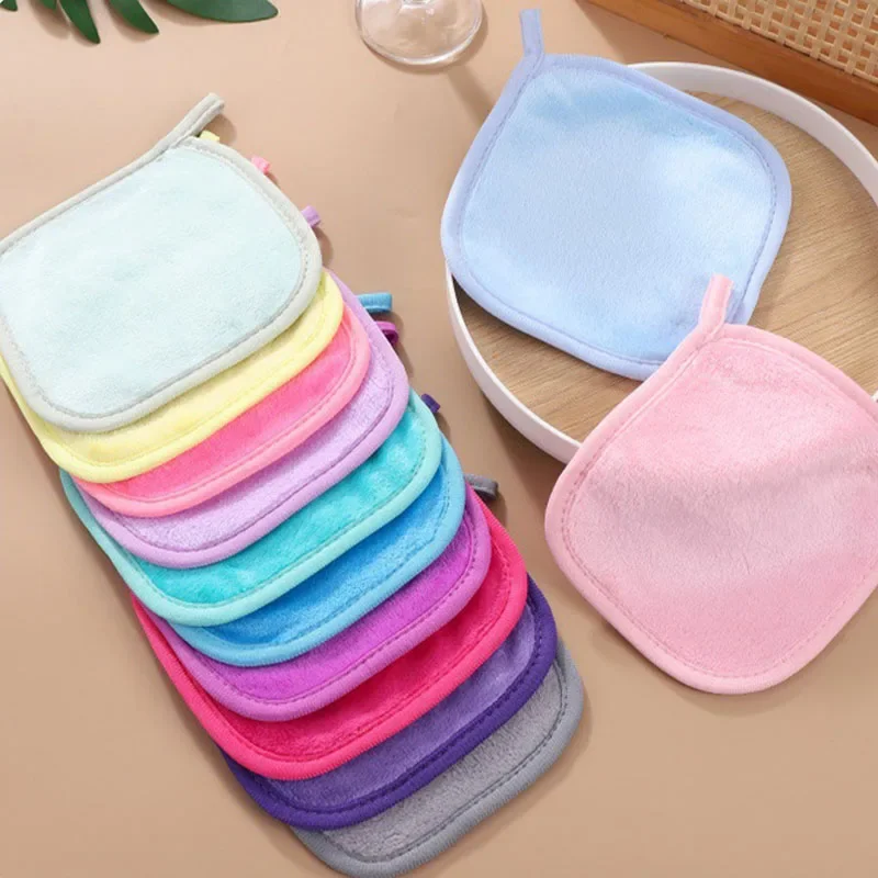 50Pcs Remover Makeup Cotton Pads Microfiber Face Cleaner Cloth Reusable Eraser Facial Towel Wipes Skincare Beauty Cosmetics Tool