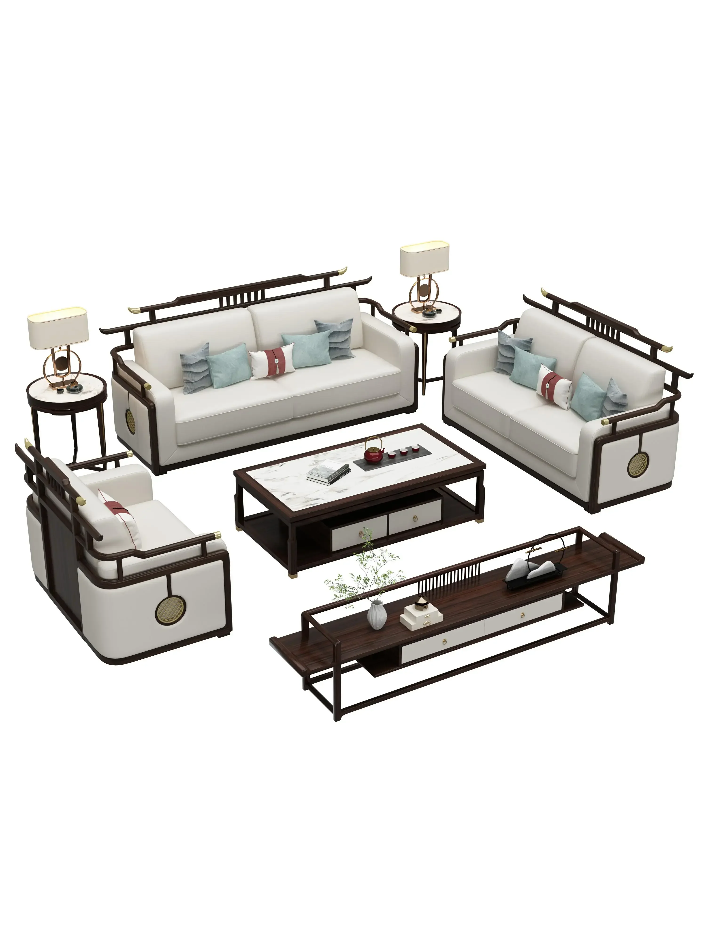 

Ebony light luxury home modern 123 + large and small apartment combination home