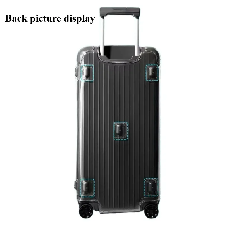 PVC Transparent Covers Fit For Suitcase Rimowa Essential Trunk Plus 33inch with Black Zipper 8328063 Suitcases Clear Cover 0.6mm