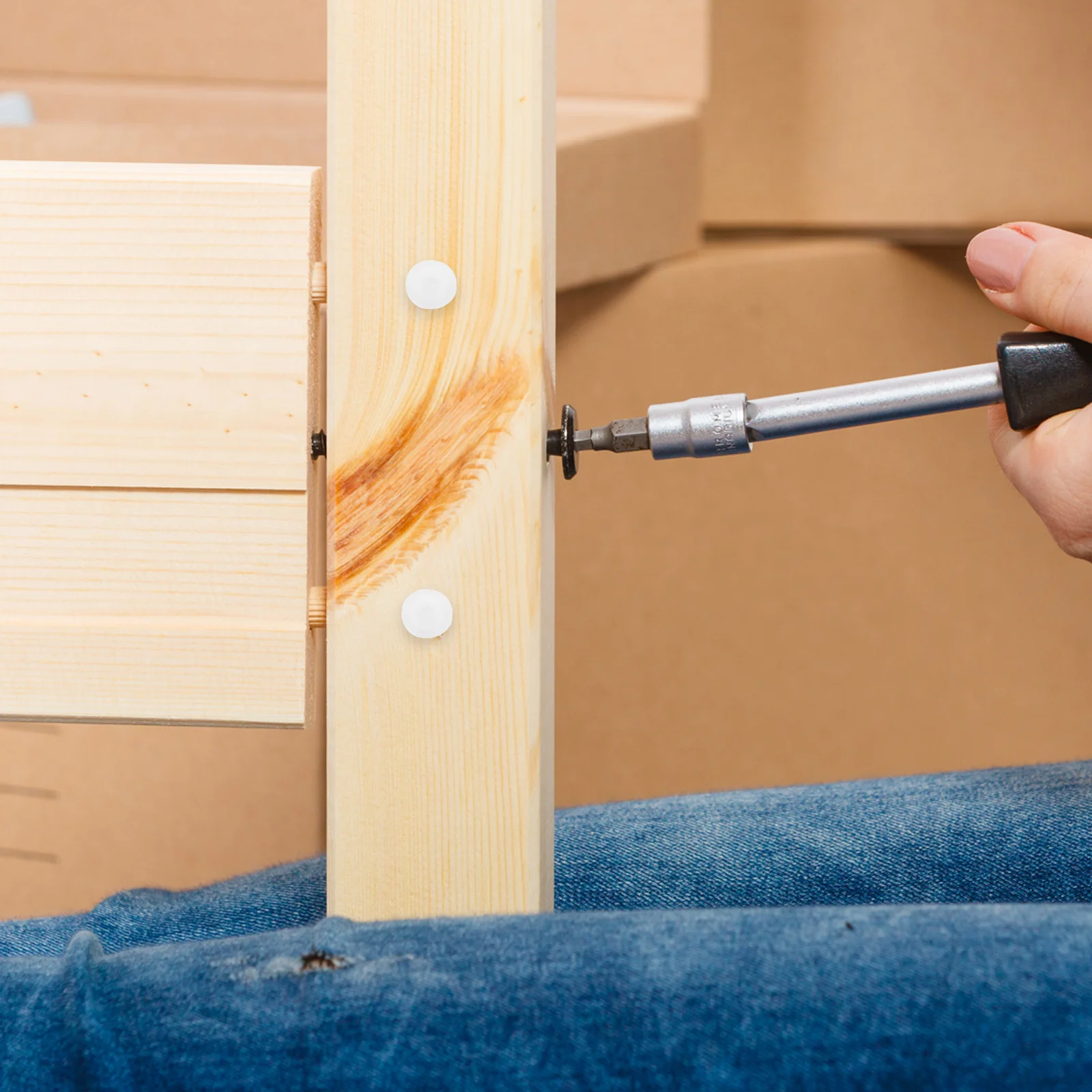 200 قطعة أغطية رأس المسمار الأبيض 12 مللي متر قبعات بلاستيكية مستديرة لخزانة أثاث لتقوم بها بنفسك المسمار المخفي التوصيل تحسين المنزل الأجهزة #5