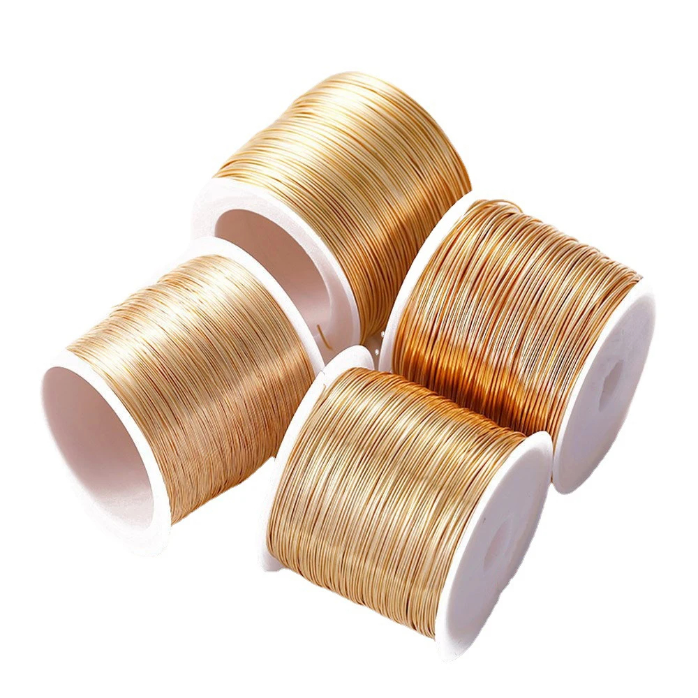 5 Meters 0.3mm-0.6mm Silver Gold Plated Copper Wire For Jewelry Making DIY Beading Wire Jewelry Cord String For Craft Making