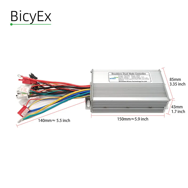 36V 48V 60V 72V 500W 30A Brushless Motor Drive Universal Dual Mode Controller for Electric Motorcycle Bicycle Scooter Repair