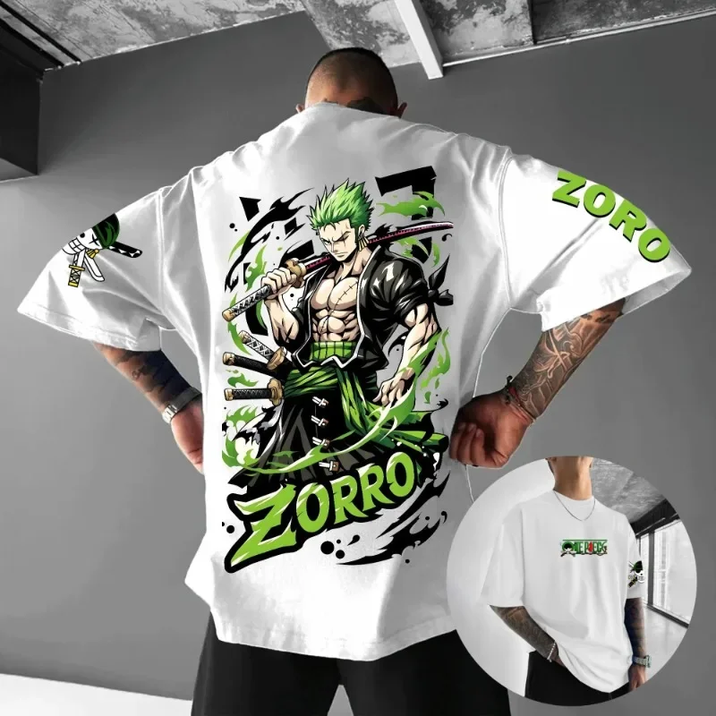 Kaos Grafis Resmi One Piece 2025, Item Trendi Terlaris, Model Longgar Unisex, Bahan Katun, Desain Anime Retro, Merchandise Bajak Laut Topi Jerami