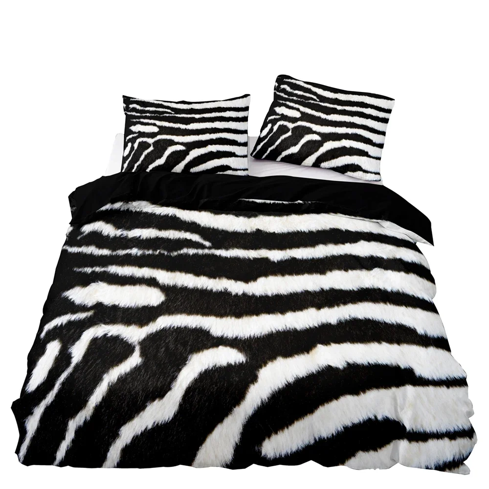 American Style Bedding Set Queen Pink Leopard Pattern Duvet Cover with Pillowcase Single Double King Soft Comforter Bed Cover