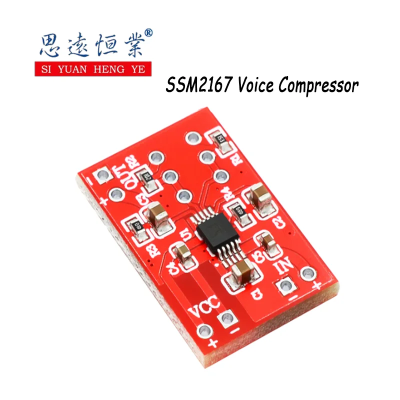 1PCS SSM2167 Voice Compressor Microphone Pre-amp Module Audio Amplifier Red Board