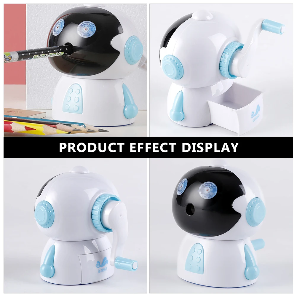 Spaceman Pencil Sharpener Pink White Cartoon Student Desk Tool Metal Plastic Efficient Study Office School Gift