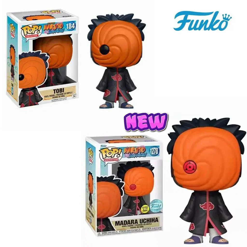 FUNKO POP Naruto Shippuden Madara UCHIHA 1278 #   Leuchtet TOBI 184 #   Japanische Animation Vinyl Figure Collection Modell Figur Spielzeug