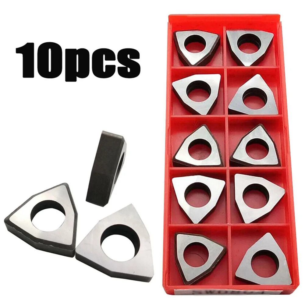 Newest Top-quality Carbide Inserts Shims Turning 10Pc/set Insert MW0804 Replacement Trigon Accessories  Newest