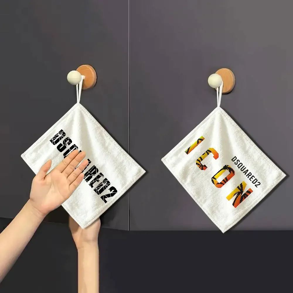 Design D-d-dsquared2S Polyester Cotton Hanging Kitchen Towel, Absorbent Hand Wiping Cloth For Daily Cleaning Drying