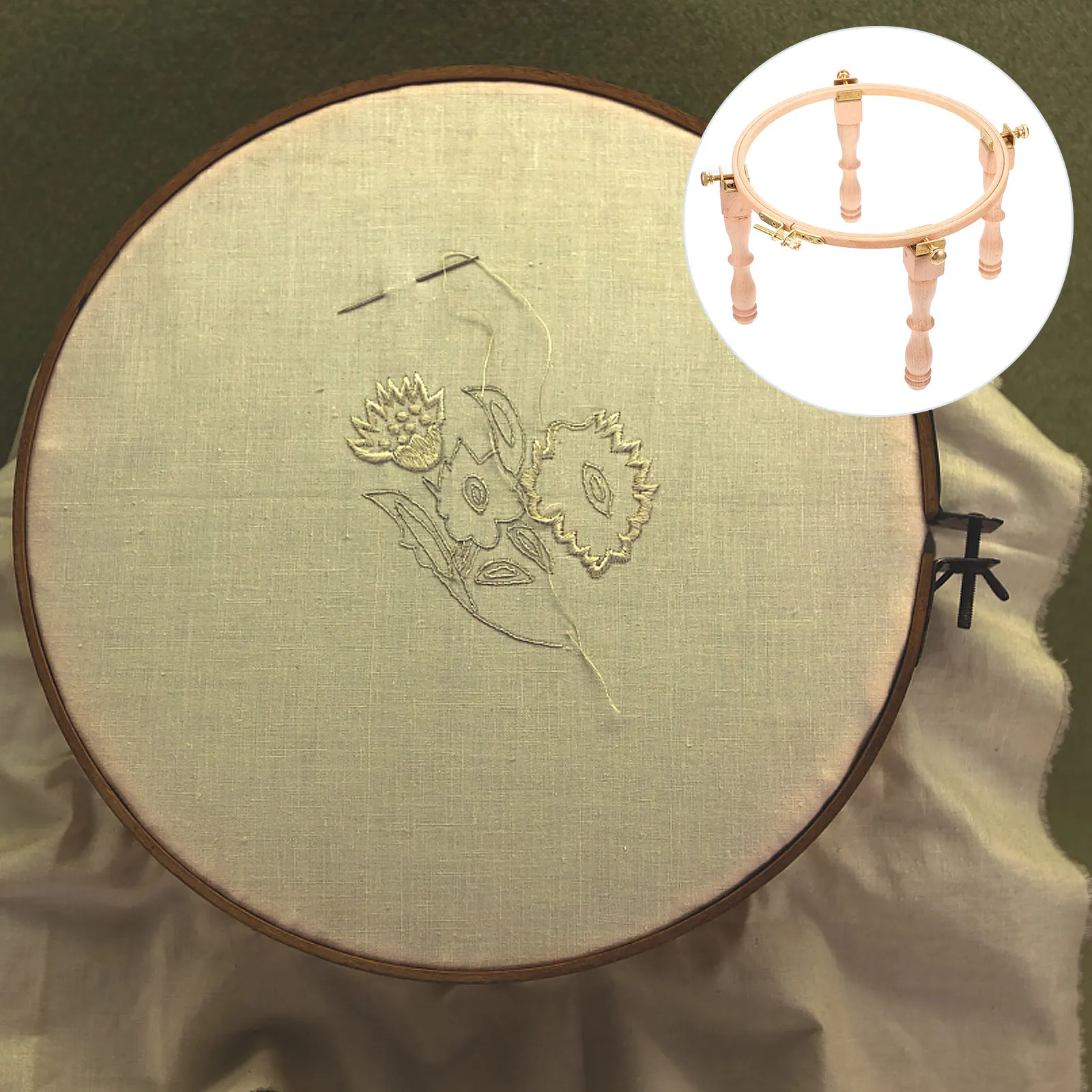 

Набор для вышивания: регулируемая деревянная подставка для вышивки, рамка для вышивки крестом, принадлежности для рукоделия, для любителей рукоделия и шитья.