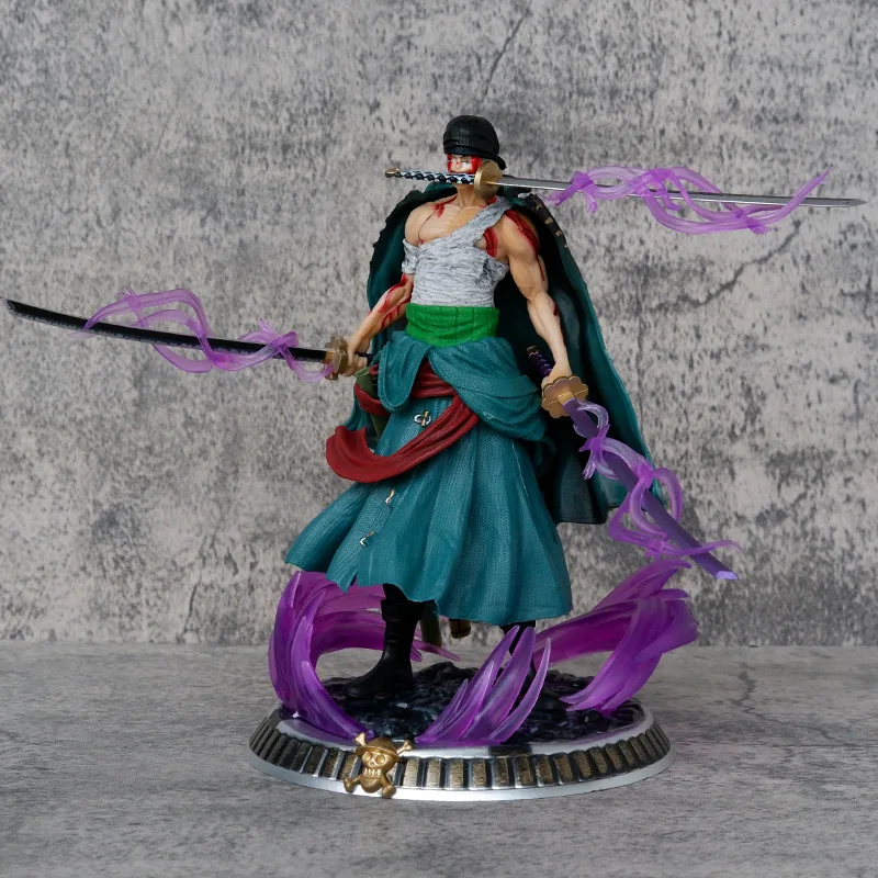 21CM One Piece Anime Figure Bath Blood Roronoa Zoro PVC Action Figure Collection Exquisite Model Birthday Gift