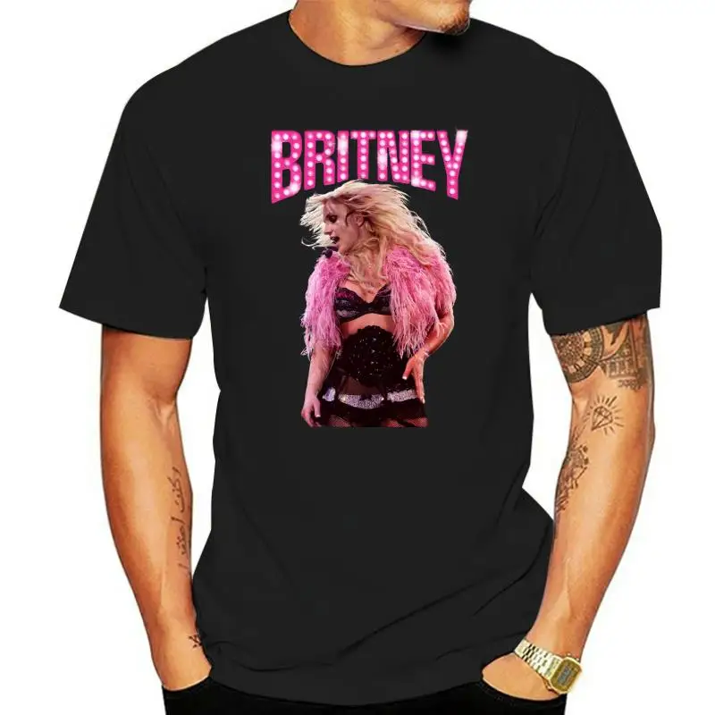 Britney Spears Piece Of Me Tour Logo Black T Shirt Unisex Man  Size