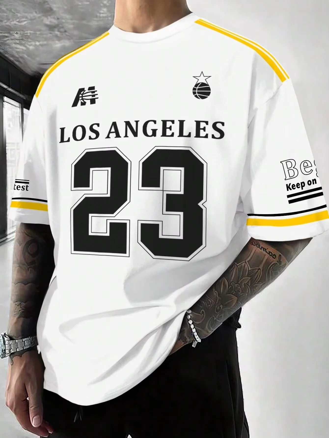 Los Angeles Print Graphic T-Shirt Short Sleeve Sports Women's T-shirt Unisex Casual Daily Wear Summer Men's Racing T-shirt image 5