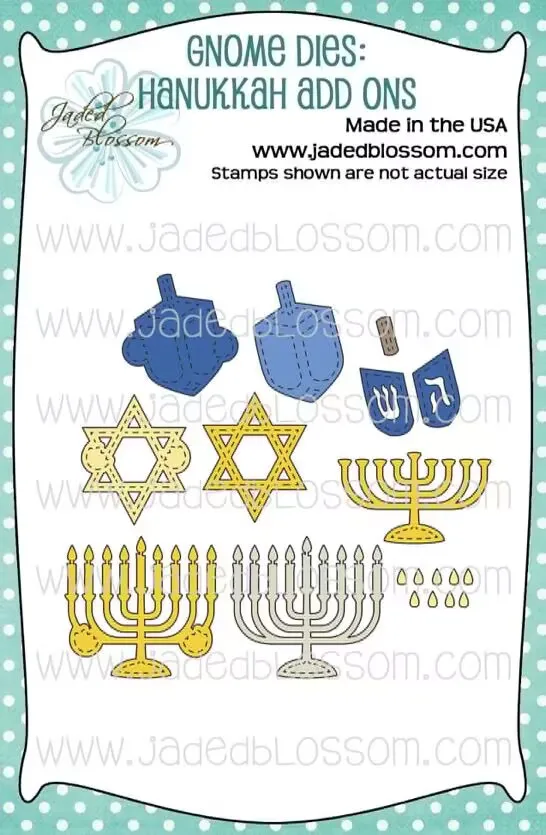 New Gnome dies Hanukkah add ons Metal Cutting Dies for DIY Scrapbooking Album Decorative Crafts Embossing Paper Cards Making