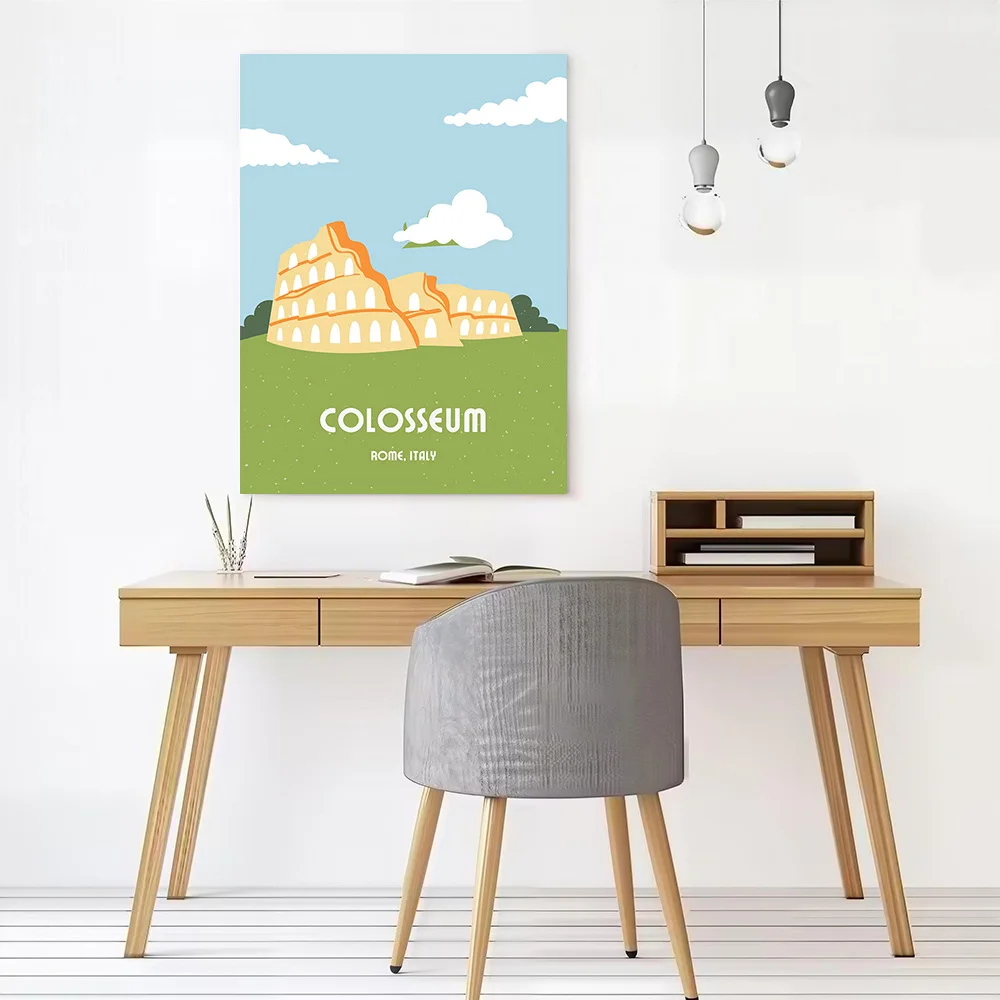 Colosseum Rome Travel Printed Canvas Poster Personalized High Quality Wall Art Paintings for Decoration Living Room Painting