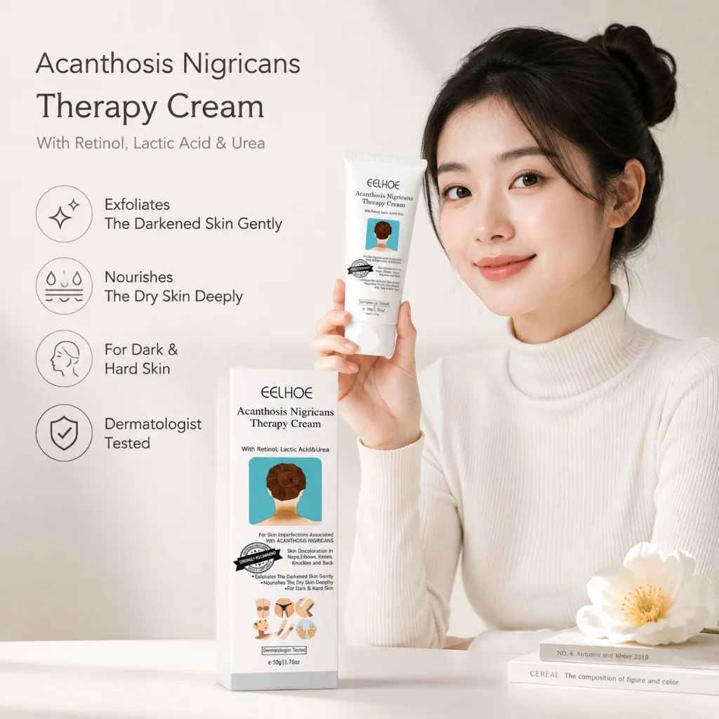 Acanthosis Nigricans Care Cream Retinol Lactic Acid Urea Gentle Exfoliate Nourish Dark Rough Skin For Neck Elbow Knee Back